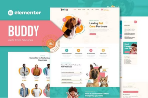 Buddy - Pet Care Services Elementor Template Kit download