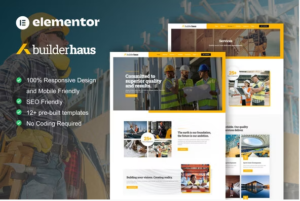 BuilderHaus - Construction Company Elementor Pro Template Kit download