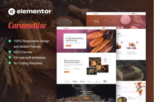 Caramellize - Bakery & Pastry Elementor Pro Template Kit download