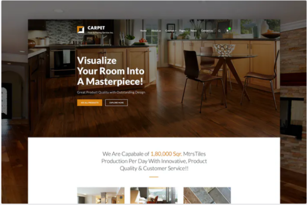 CARPET - Flooring, Paving & Tiling PSD Template | Srmehranclub.com