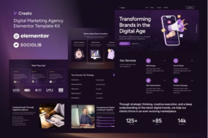 Creato - Digital Marketing Agency Elementor Template Kit download