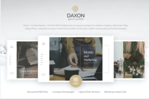 Daxon - Agency / Portfolio PSD Template | Srmehranclub