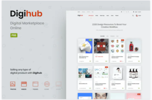 Digihub - Digital Marketplace Online PSD Template | Srmehranclub