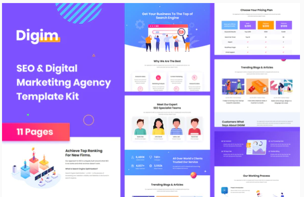 Digim - SEO & Digital Marketing Template Kit | Srmehranclub