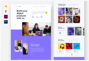 Digital Agency Website PSD Template | Srmehranclub