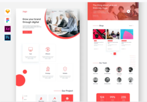 Digital Agency Website PSD Template | Srmehranclub