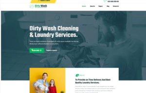 DirtyWash - Dry Cleaning & Laundry Service Elementor Template Kit| Srmehranclub