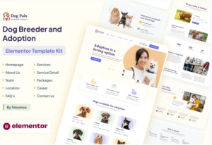 Dog Pals - Dog Breeder & Adoption Elementor Template Kit download