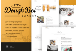 DoughBoiBakery - Bakery Cakery Elementor Template Kit| Srmehranclub