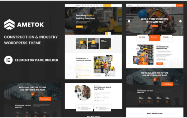 Download Ametok - Construction & Industry Wordpress Elementor Theme