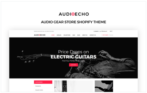 Download AudioEcho - Stylish Audio Gear Online Store Shopify Theme