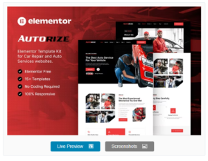 Download Autorize - Car Repair & Auto Services Elementor Template Kit
