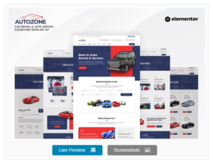 Download Autozone - Car Rental & Auto Service Elementor Template Kit