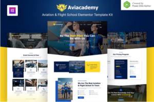 Download Aviacademy – Aviation & Flight School Elementor Template Kit