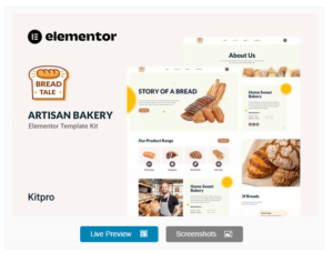 Download Baketale - Artisan Bakery Elementor Template Kit