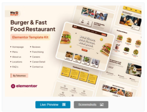 Download BigBurger - Burger & Fast Food Restaurant Elementor Template Kit