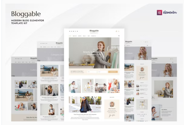 Download Bloggable - Modern Blog Elementor Template Kit