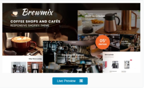 Download Brewmix - Coffee Shops and Cafés Responsive Shopify Theme