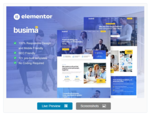 Download Busima - Business Consultant Elementor Template Kit
