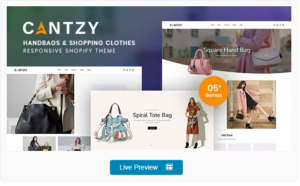 Download Cantzy - Handbags & Shopping Clothes Shopify Theme