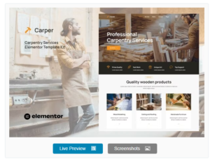 Download Carper - Carpenter & Craftman Elementor Template Kit