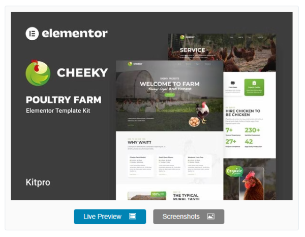 Download Cheeky - Poultry Farm Elementor Template Kit