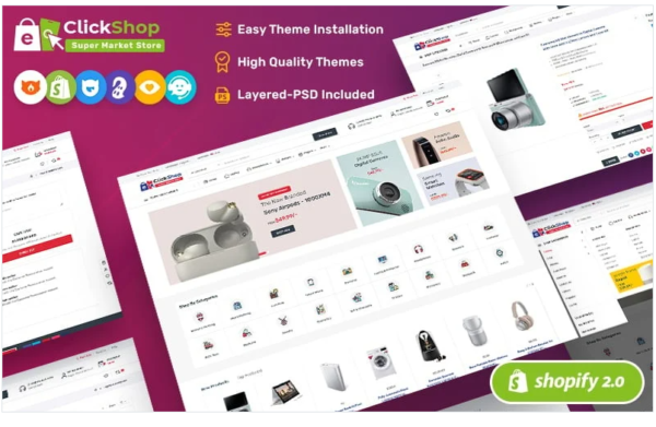 Download ClickShop - Electronic & Marketplace Store Shopify OS 2.0 Responsive Theme