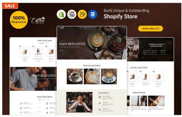 Download Coffee - Tea, Coffee, Drinks and Beverages Store Shopify Theme