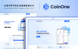 Download CoinOne - Cryptocurrency Elementor Template Kit