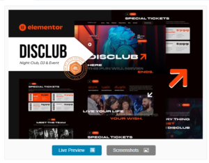 Download Disclub - Night Club DJ & Events Elementor Pro Template Kit