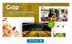 Download Giop - Organic Food/Fruit/Vegetables eCommerce Shopify Theme