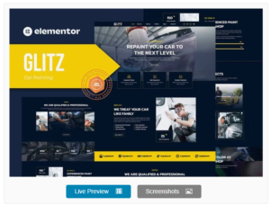 Download Glitz - Car Painting & Restoration Elementor Template Kit