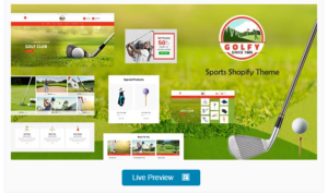Download Golf - Sports Store, Game Shopify Theme