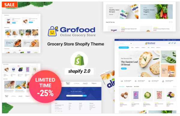 Download GroFood - Organic & Grocery Store Shopify Theme