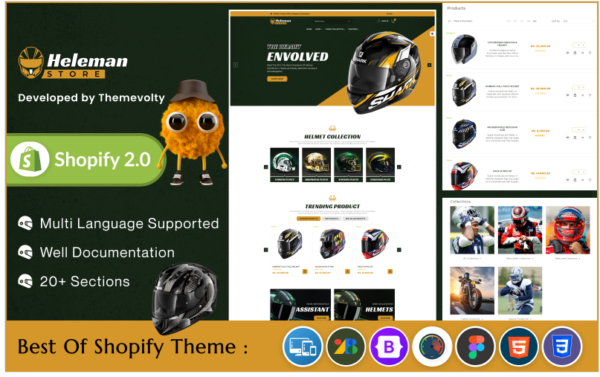 Download Heleman - Mega Helmets Shopify 2.0 Premium Theme