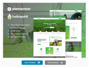 Download Hydropokit - Hydroponic & Agriculture Elementor Template Kit