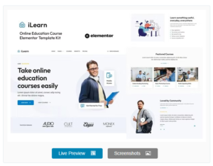 Download iLearn - Online Education Course Elementor Template Kit