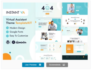 Download Instant VA - Virtual Assistant Elementor Template Kit