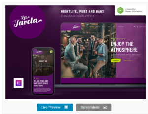 Download LaJavela – Bar Nightlife & Pub Elementor Template Kit