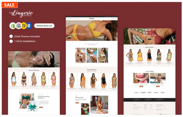 Download Lingerie - Lingerie, Ladies Wear, Shapewear, Swimwear & Bikini Store Shopify Theme