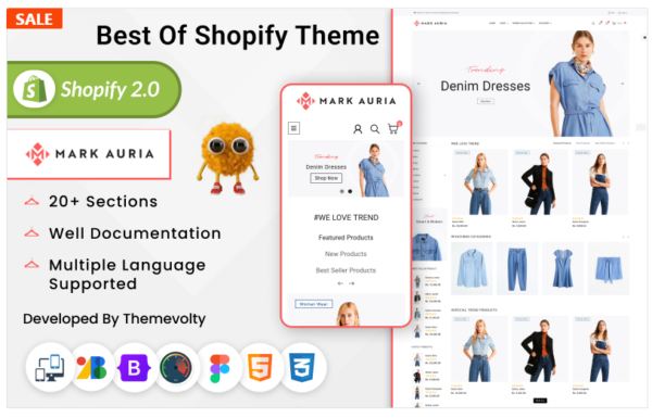 Download Mark Auria - Mega Fashion Shopify 2.0 Premium Responsive Theme