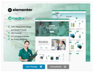 Download MedicaShop - Pharmacy & Medical Store Elementor Template Kit