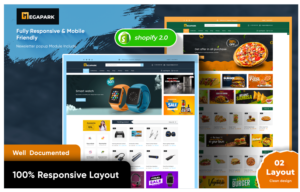 Download MegaPark - Electronics & FastFood Clean Multipurpose Shopify 2.0 Responsive Theme