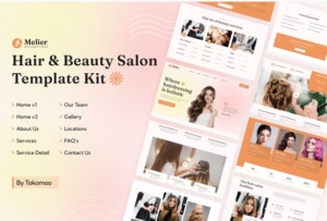 Download Melier | Hair & Beauty Salon Elementor Template Kit