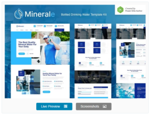 Download Minerale – Bottled Drinking Water Elementor Template Kit