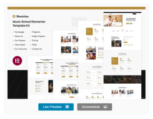 Download Musicine - Music School Elementor Template Kit