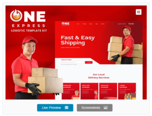 Download One Express - Logistics & Shipping Elementor Template Kit