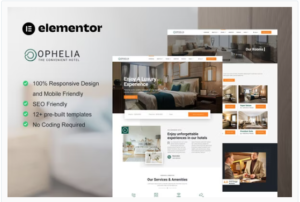 Download Ophelia - Hotel & Resort Elementor Template Kit
