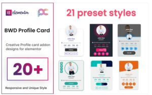 Download Profile Card WordPress Plugin For Elementor