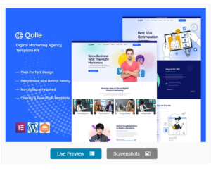 Download Qolle - Digital Marketing Agency Elementor Template Kit